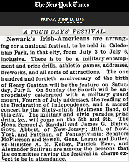 A Four Days' Festival
June 18, 1886

