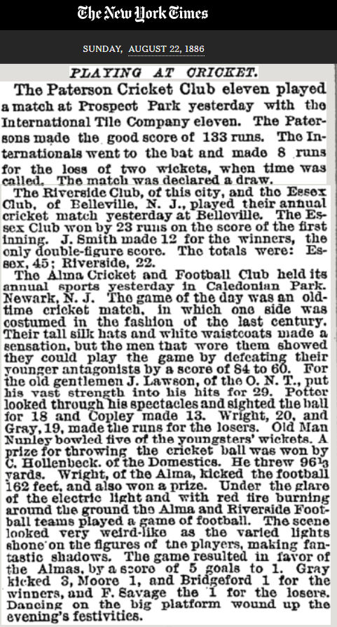 Playing At Cricket
August 22, 1886
