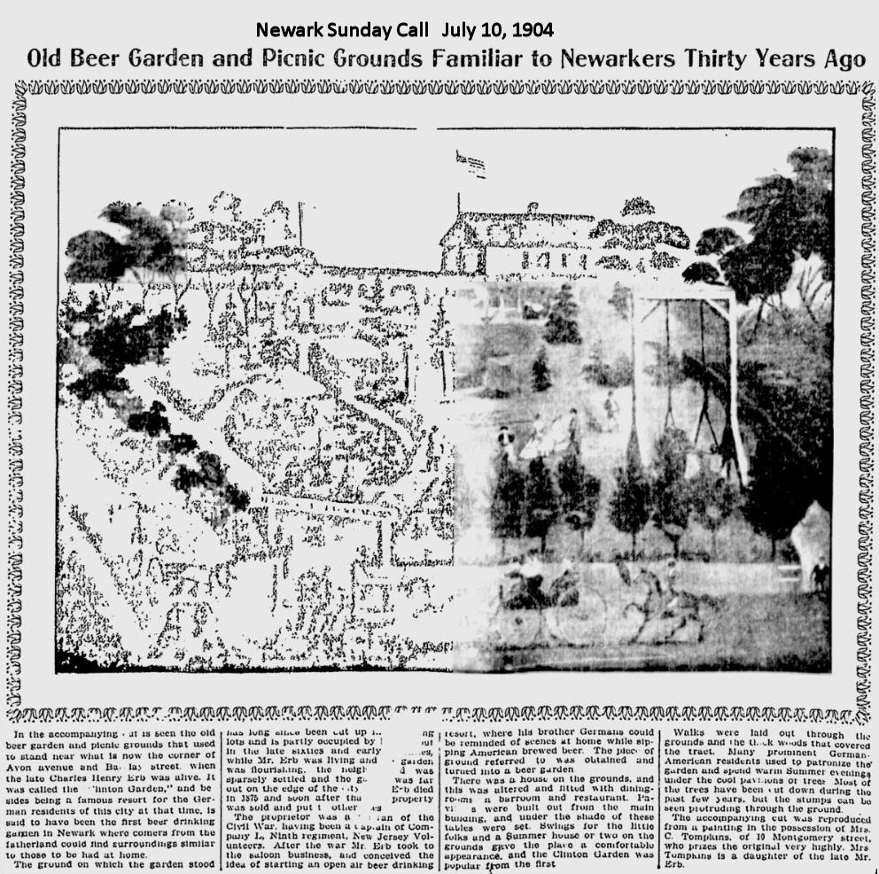 Old Beer Garden and Picnic Grounds Familiar to Newarkers Thirty Years Ago
July 10, 1904
