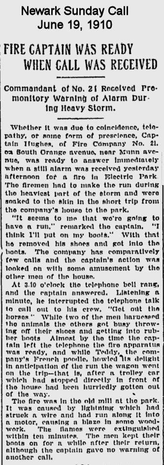 Fire Captain was Ready when Call was Received
1910
