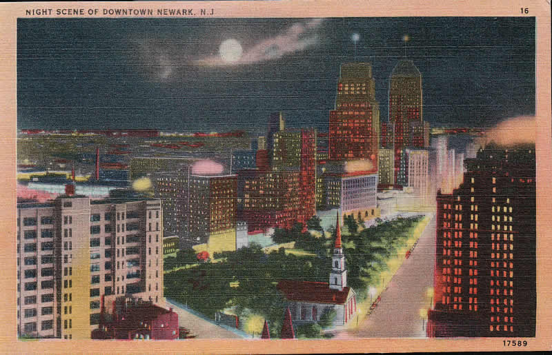 Looking Southeast at Night
Postcard
