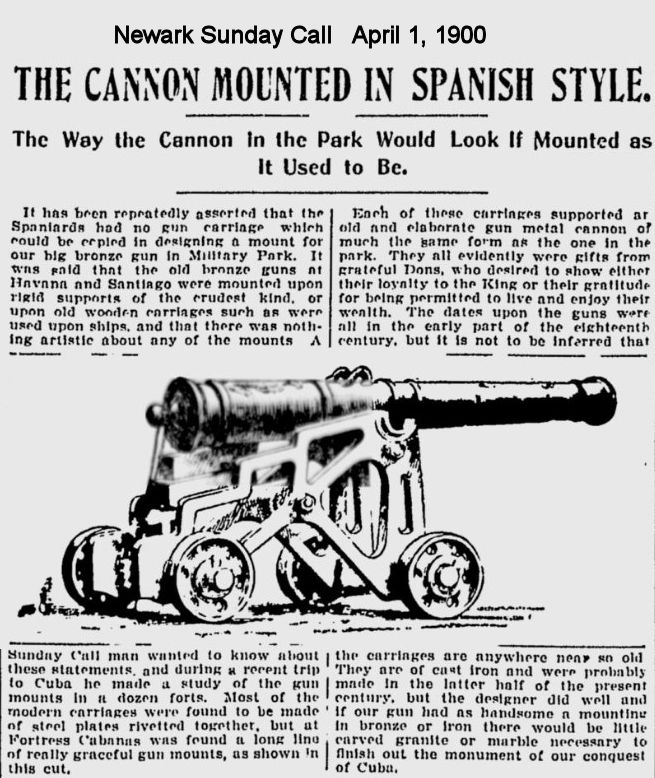The Cannon Mounted in Spanish Style
April 1, 1900
