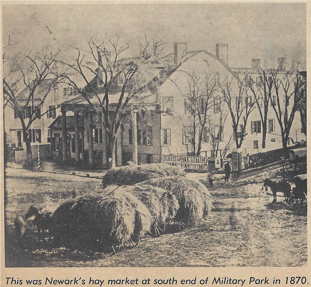 1870
Newark's Hay Market at South End of Military Park
