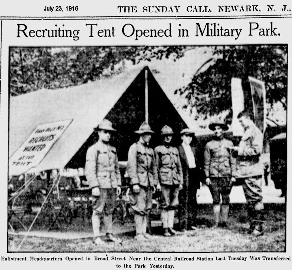 Recruiting Tent Opened in Military Park
