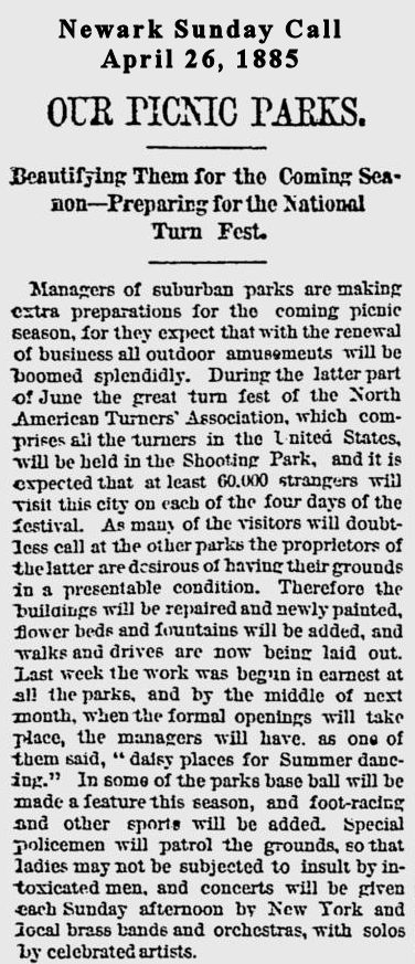 Our Picnic Parks
April 26, 1885
Newak Sunday Call
