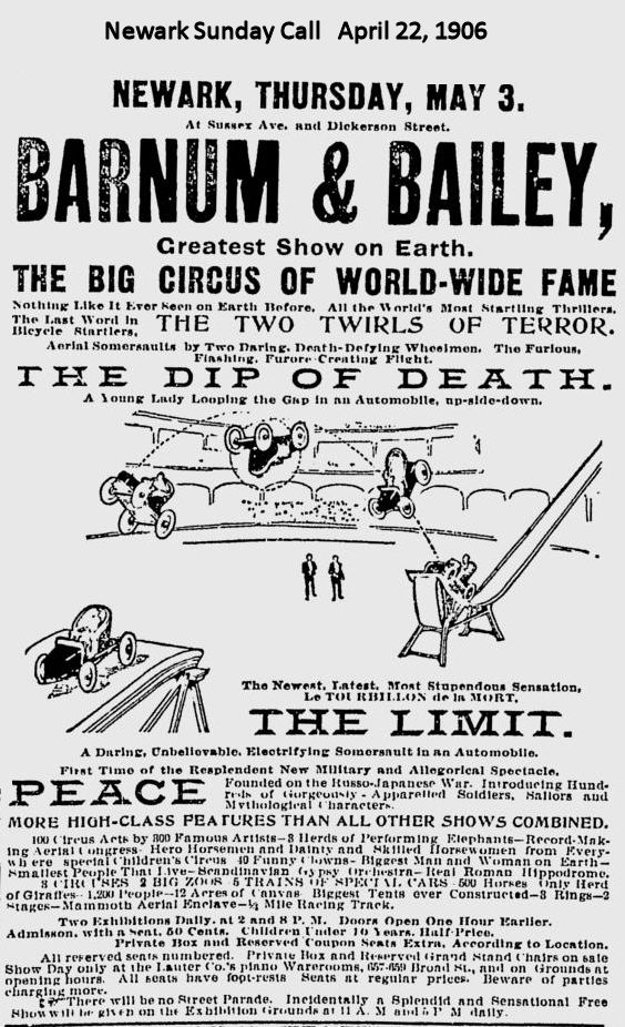 Barnum & Bailey Circus
April 22, 1906
