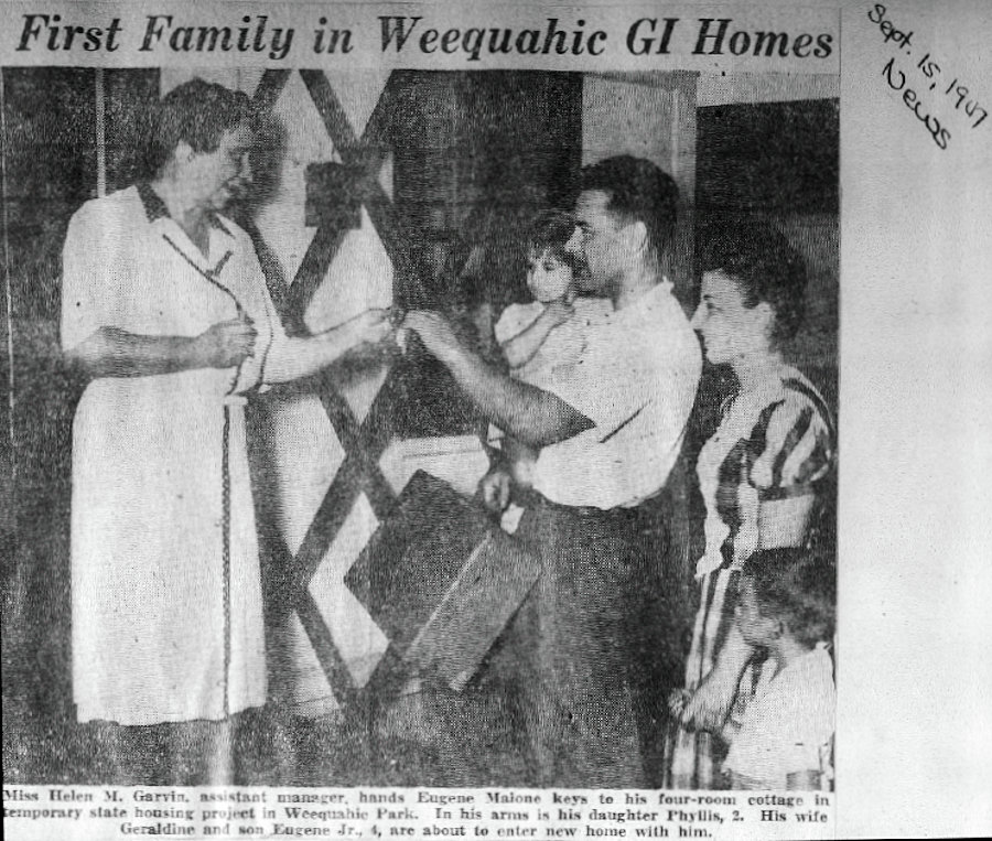 First Family in Weequahic GI Homes
September 15, 1947
Photo from Park Archivist
