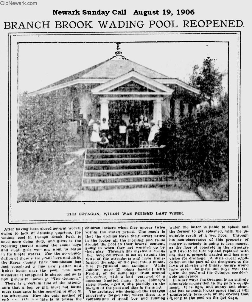 Branch Brook Wading Pool Reopened
August 19, 1906

