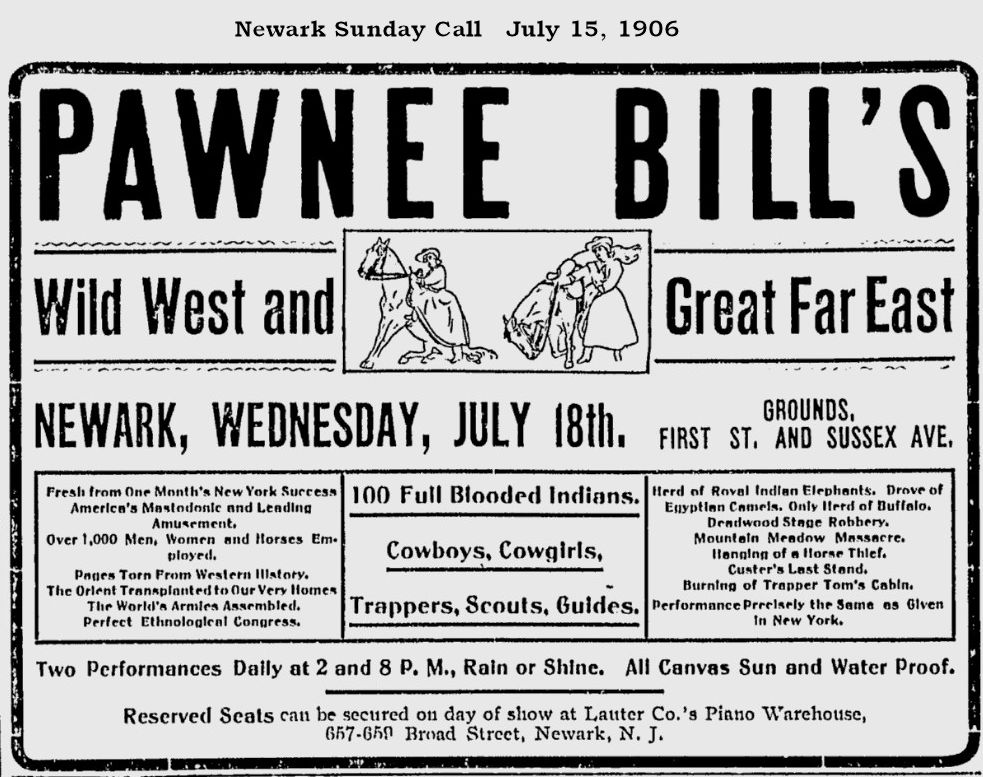 Pawnee Bill's Wild West Show
July 15, 1906
